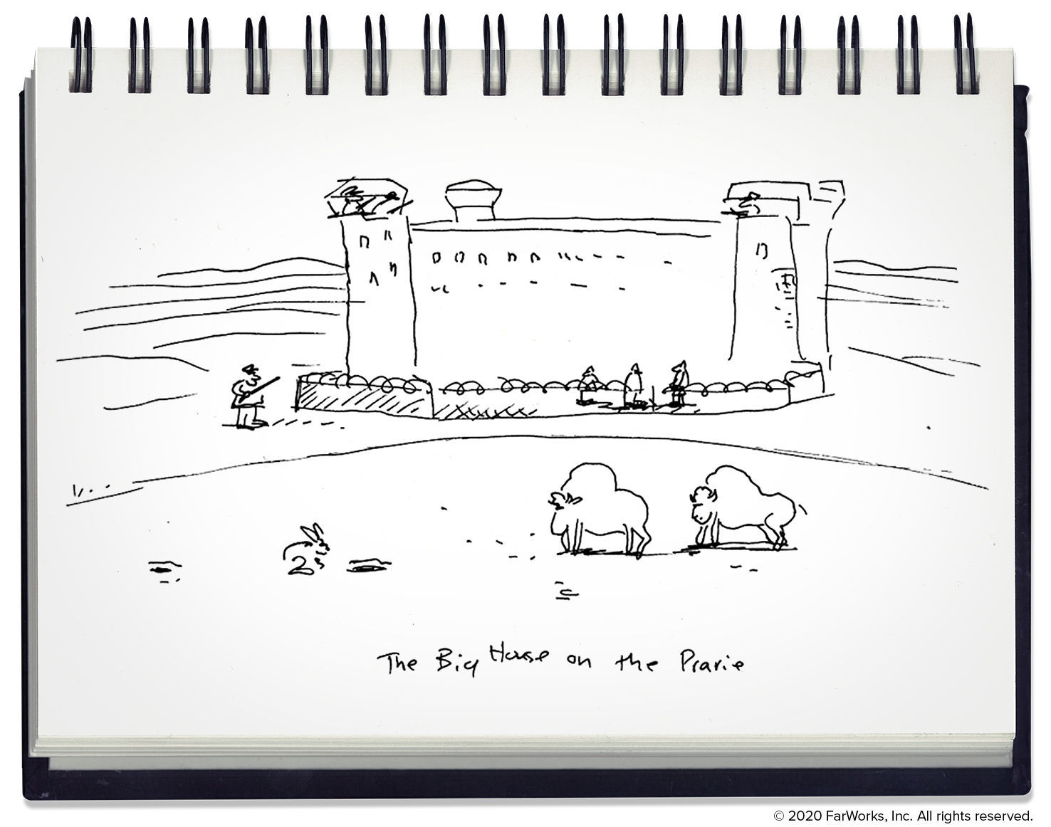 gary larson sketchbook castle on prairie