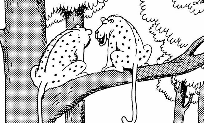 the far side comic collections titled 'even locals don't go there'