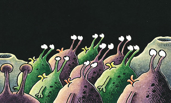 the far side comic collections titled 'ground control to major zooky'