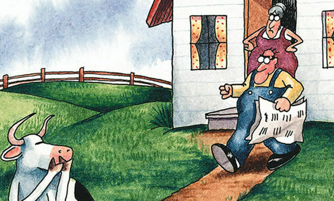 the far side comic collections titled 'old mcdonald had a farm'