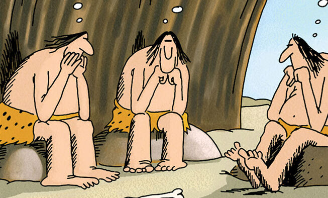 the far side comic collections titled 'let’s start at the beginning'