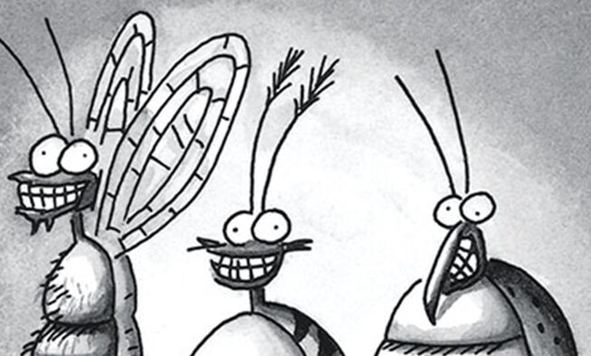 the far side comic collections titled 'whatever it is, it’s crawling on your shoulder'